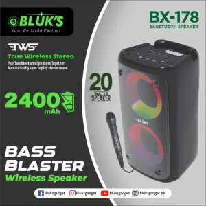 pura bazaar sub milain ga pc mobile Studio accessories BLUK’S BX 178 Bass Blaster Wireless Speaker
