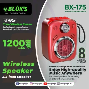 pura bazaar sub milain ga pc mobile Studio accessories BLUK’S BX-175 Wireless Bluetooth Speaker