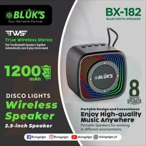 pura bazaar sub milain ga pc mobile Studio accessories BLUK'S BX-182 DISCO LIGHTS Wireless Bluetooth Speaker