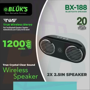 pura bazaar sub milain ga pc mobile Studio accessories BLÜK’S BX-188 True Crystal Clear Sound Wireless Speaker