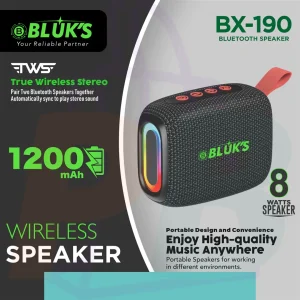 pura bazaar sub milain ga pc mobile Studio accessories BLÜK’S BX-190 Wireless Speaker