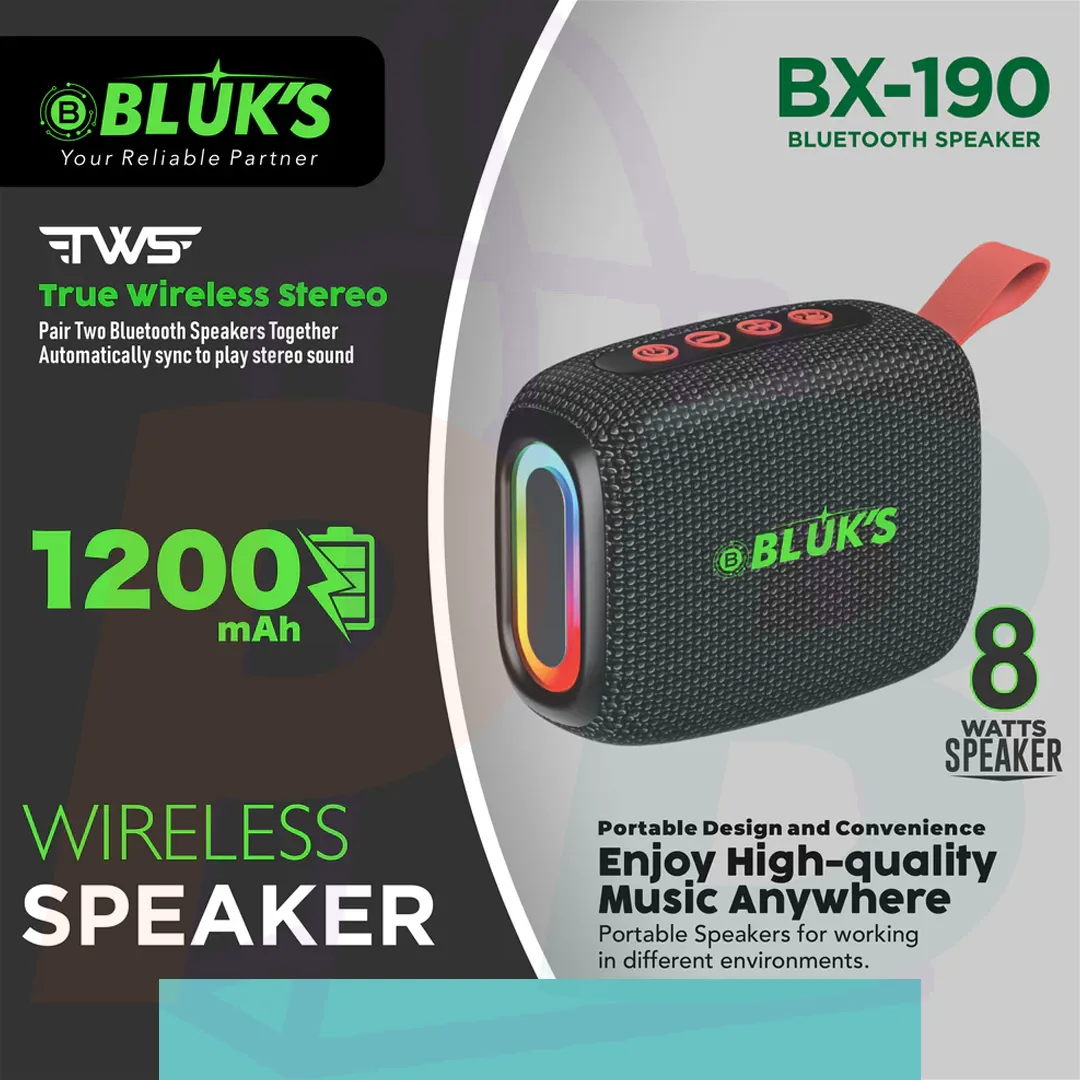 pura bazaar sub milain ga pc mobile Studio accessories BLÜK’S BX-190 Wireless Speaker