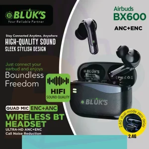 pura bazaar sub milain ga pc mobile Studio accessories BLUK'S BX-600 Wireless Gaming Earbuds