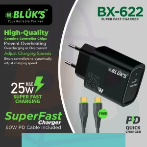 pura bazaar sub milain ga pc mobile Studio accessories BLUK'S BX-622 Super Fast Charger