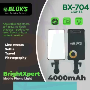 pura bazaar sub milain ga pc mobile Studio accessories BLUK'S BX-704 BrightXpert Phone Light