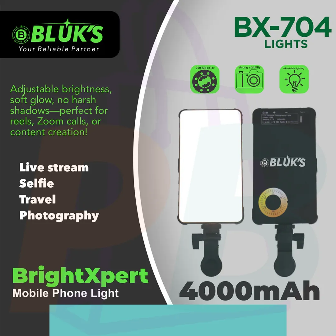 pura bazaar sub milain ga pc mobile Studio accessories BLUK'S BX-704 BrightXpert Phone Light