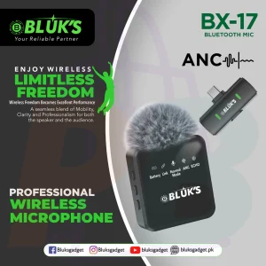 pura bazaar sub milain ga studio lights accessories BLUK'S BX 17 Wireless Lavalier Microphone