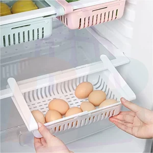 pura bazaar sub milay milain ga home decor Adjustable Storage Basket For Fridge