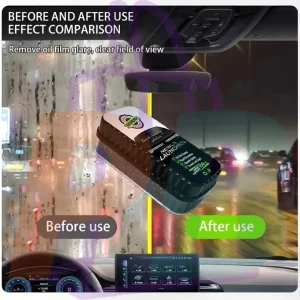 Pura Bazaar Sub Milain Ga CAR ASSECCRIOS Car Glass Oil Film Removing Cleaner Glass Polish Cleaner Windscreen Cleaner Car Glass Polish Clear Window Car Detail tools