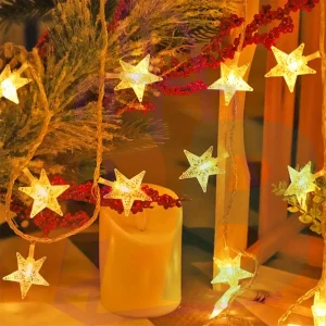 Pura Bazaar Sub Milain Ga Home decor Star LED Fairy Lights string Battery Operated Perfect for Indoor room Decor Bedroom Wall Weddings Decor Parties Décor