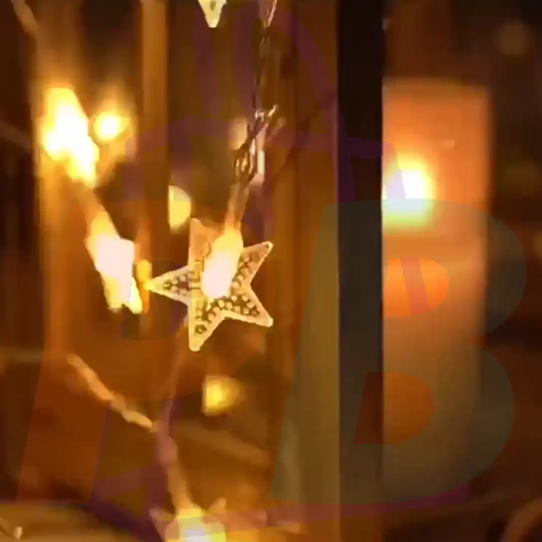 Pura Bazaar Sub Milain Ga Home decor Star LED Fairy Lights string Battery Operated Perfect for Indoor room Decor Bedroom Wall Weddings Decor Parties Décor