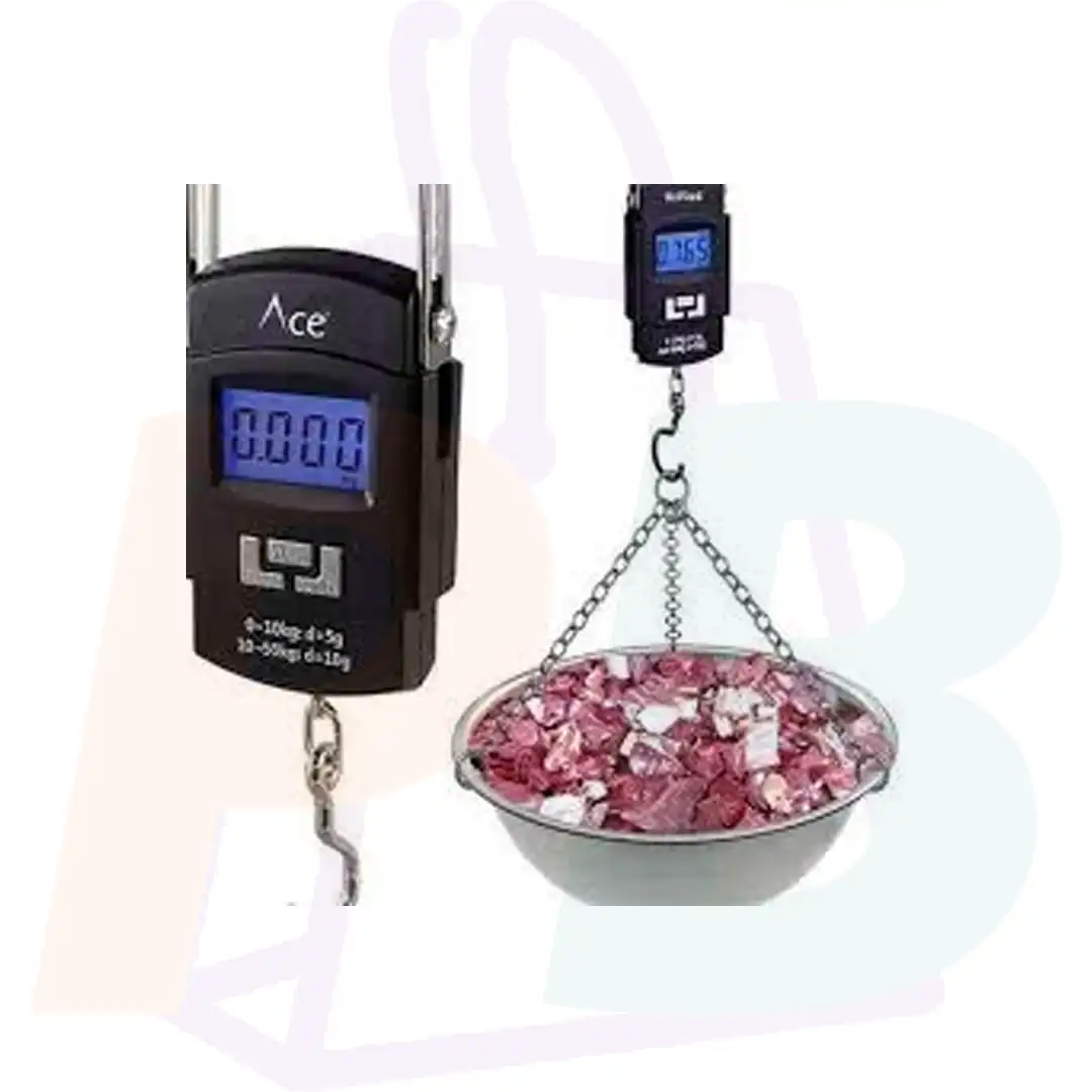 Pura Bazaar Sub Milain Ga home decoor 50KG Portable Digital Hanging Scale with Hook Electronic Fishing, Luggage & Kitchen Weight Scale