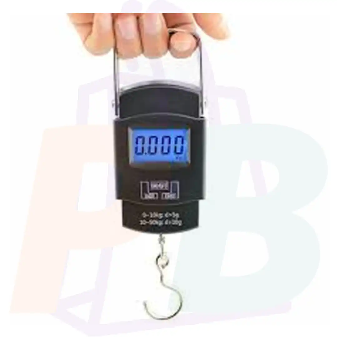 Pura Bazaar Sub Milain Ga home decoor 50KG Portable Digital Hanging Scale with Hook Electronic Fishing, Luggage & Kitchen Weight Scale