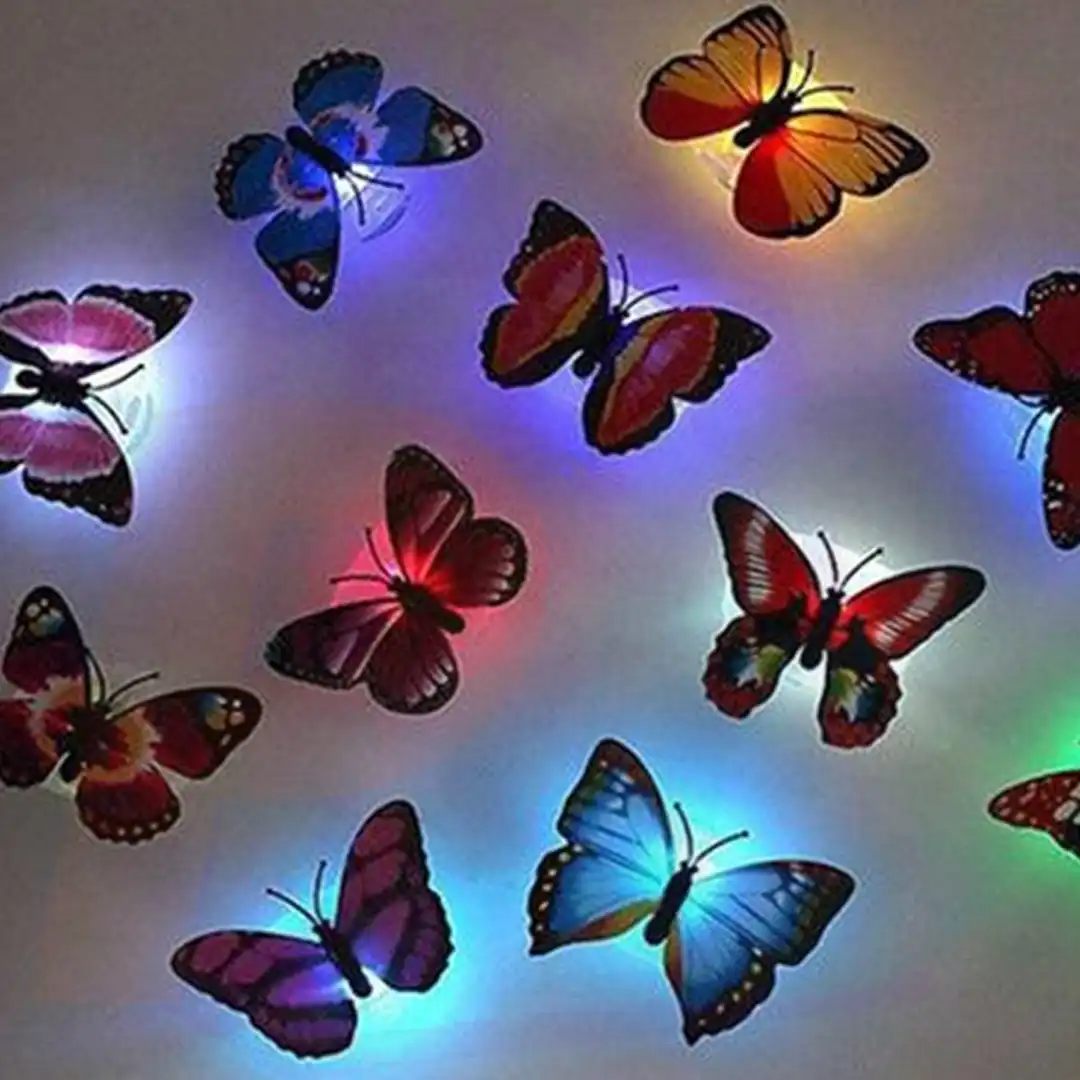purabaazar sub milain ga 1Pc Glow in the Dark LED Butterfly Night Light