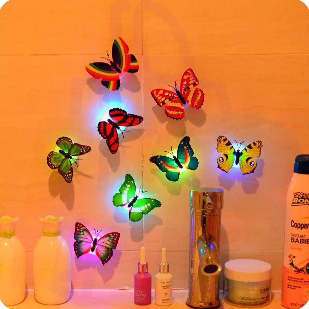 purabaazar sub milain ga 1Pc Glow in the Dark LED Butterfly Night Light